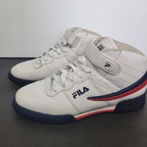 Fila high top Mens White Blue Red  F-13  size 6.5